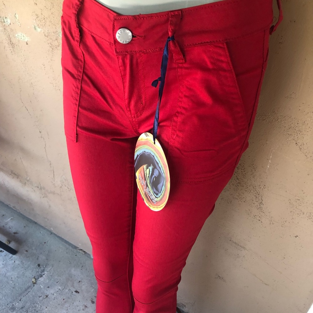 Brand new red jeans